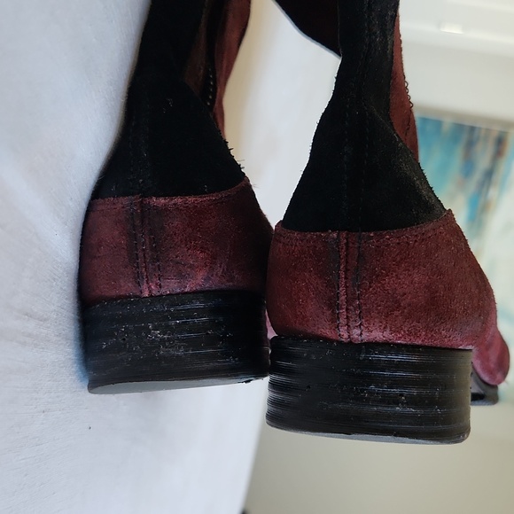 Hand crafted Cnc Costume National over the Knee Boots suede - Picture 3 of 6